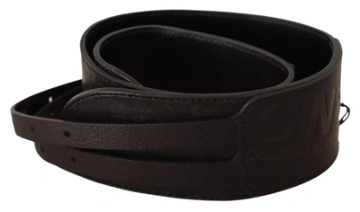 Costume National Dark Brown Leather Double Buckle Belt