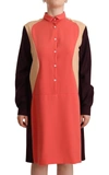 COTE MULTICOLOR LONG SLEEVES SHIFT COLLARED CHRISTY DRESS