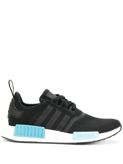 Adidas Originals Nmd R1 Rubber-paneled Primeknit Sneakers In Black