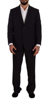 Domenico Tagliente Doico Tagliente Black Polyester Single Breasted Formal Suit In Black