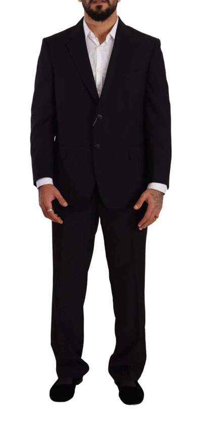 Domenico Tagliente Doico Tagliente Black Polyester Single Breasted Formal Suit