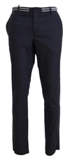 Domenico Tagliente Doico Tagliente Black Polyester Tapered Dress Pants In Black