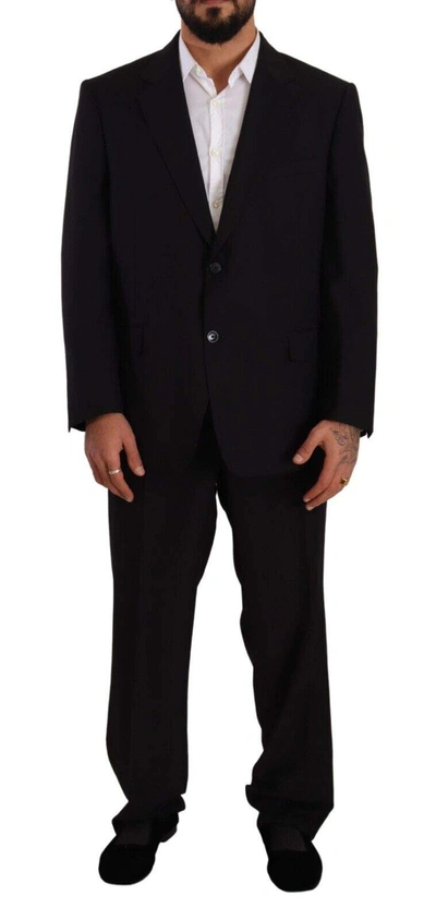 Domenico Tagliente Doico Tagliente Black Polyester Single Breasted Formal Suit