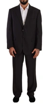 DOMENICO TAGLIENTE DOICO TAGLIENTE GRAY POLYESTER SINGLE BREASTED FORMAL SUIT