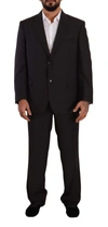 Domenico Tagliente Doico Tagliente Gray Polyester Single Breasted Formal Suit In Gray