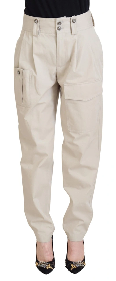DOLCE & GABBANA BEIGE HIGH WAIST  PANTS