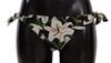 Dolce & Gabbana Bikini Bottom Black Lily Print Swimsuit Swimwear In Black