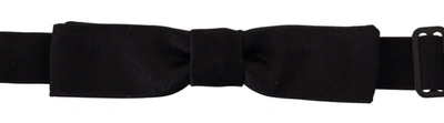 Dolce & Gabbana Black 100% Silk Adjustable Neck Papillon Tie