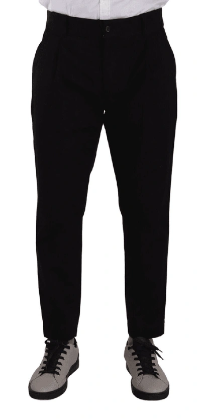 Dolce & Gabbana Black Cotton Stretch Chinos Trouser Jeans