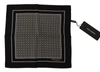 Dolce & Gabbana Black Geometric Patterned Square Handkerchief Scarf In Black