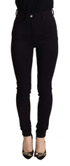 DOLCE & GABBANA BLACK HIGH WAIST SKINNY SLIM FIT PANTS