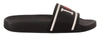 Dolce & Gabbana Elegant Black Leather Slide Sandals For Her In Black