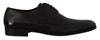 Dolce & Gabbana Black Leather Lace Up Mens Formal Derby Shoes In Black