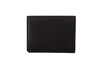 DOLCE & GABBANA BLACK LEATHER TRIFOLD PURSE MULTI KIT BELT STRAP WALLET