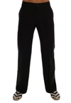 DOLCE & GABBANA BLACK MEN STRAIGHT TROUSER COTTON PANTS