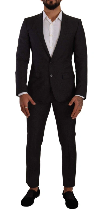 Dolce & Gabbana Black Martini Single Breasted 2 Piece Suit