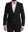 Dolce & Gabbana Black Single Breasted Jacket Martini Blazer In Black