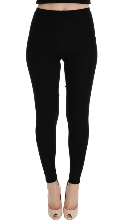 Dolce & Gabbana Black Slim Fit  Cashmere Trousers