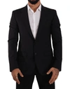 DOLCE & GABBANA BLACK SLIM FIT VEST 2 BUTTON MARTINI BLAZER