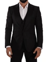 DOLCE & GABBANA BLACK SLIM FIT 2 PIECE SICILIA BLAZER