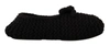 Dolce & Gabbana Black Slip On Ballerina Flats Wool Knit Shoes In Black