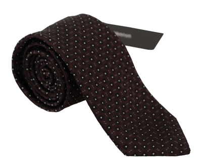 Dolce & Gabbana Black Square Geometric Pattern Necktie Accessory In Multicolor