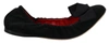 Dolce & Gabbana Black Suede Flat Slip On Ballet Shoes In Black