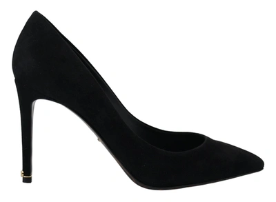 Dolce & Gabbana Black Suede High Heels Pumps Classic Shoes