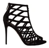 Dolce & Gabbana Black Suede Stiletto Heels Bette Sandals In Black