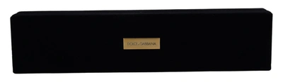 Dolce & Gabbana Black Velvet Logo Plaque Storage Bracelet Jewelry Box