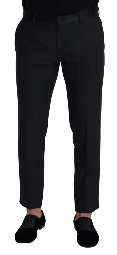 Dolce & Gabbana Black Wool  Formal Pants
