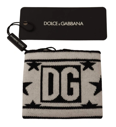 Dolce & Gabbana Black Wool Logo Wristband