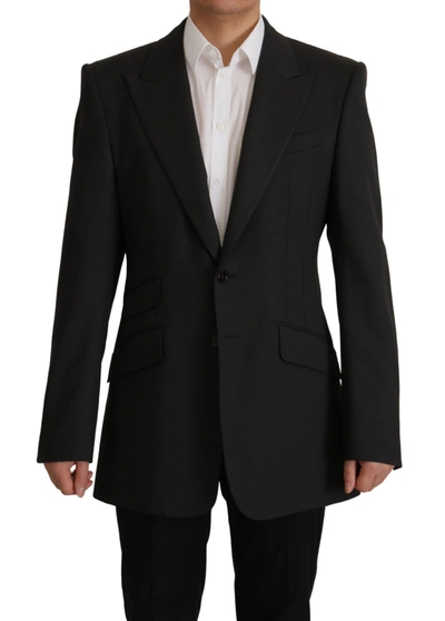 DOLCE & GABBANA BLACK WOOL SINGLE BREASTED BLAZER V