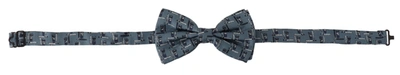 Dolce & Gabbana Blue 100% Silk Adjustable Neck Papillon Bow Tie