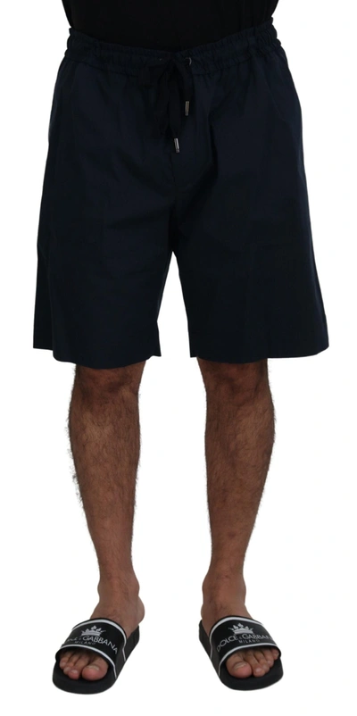Dolce & Gabbana Blue Bermuda Mid Waist Casual Shorts