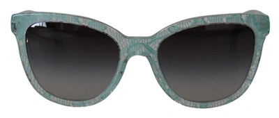 Dolce & Gabbana Blue Lace Acetate Crystal Round Dg4190 Sunglasses