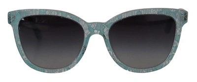 Dolce & Gabbana Blue Lace Crystal Acetate Butterfly Dg4190 Sunglasses