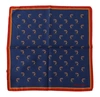 DOLCE & GABBANA BLUE PRINTED SQUARE S HANDKERCHIEF 100% SILK SCARF