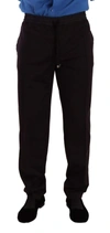 Dolce & Gabbana Bordeaux Cotton S Skinny Trouser Pants In Bordeaux