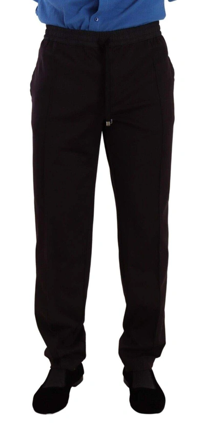 Dolce & Gabbana Bordeaux Cotton S Skinny Trouser Pants