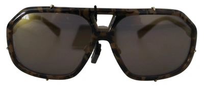 Dolce & Gabbana Brown Camo Metal Matte Mirror Lens Dg2167 Sunglasses