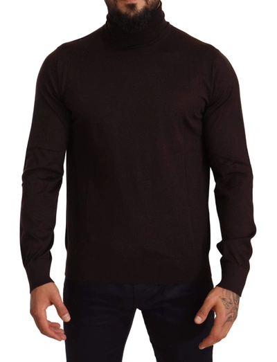 Dolce & Gabbana Brown Cashmere Turtleneck Pullover Jumper