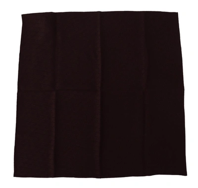 Dolce & Gabbana Brown Silk Blend Square Wrap Handkerchief Scarf