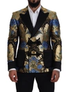 DOLCE & GABBANA GOLD LUREX DOUBLE BREASTED JACKET BLAZER