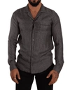 Dolce & Gabbana Gray Fantasy Pattern Pajama Top Mens Shirt In Gray