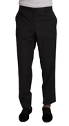 DOLCE & GABBANA GRAY WOOL FORMAL TUXEDO TROUSER DRESS PANTS