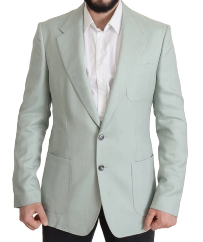 Dolce & Gabbana Green Cashmere Jacket Blazer Jacket