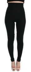 Dolce & Gabbana Green Wool Stretch Tights In Green