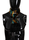 DOLCE & GABBANA MULTICOLOR DG LOGO PRINT SHAWL WRAP FRINGE SCARF