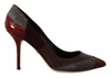 Dolce & Gabbana Multicolor Exotic Leather Heels Pumps In Multicolor